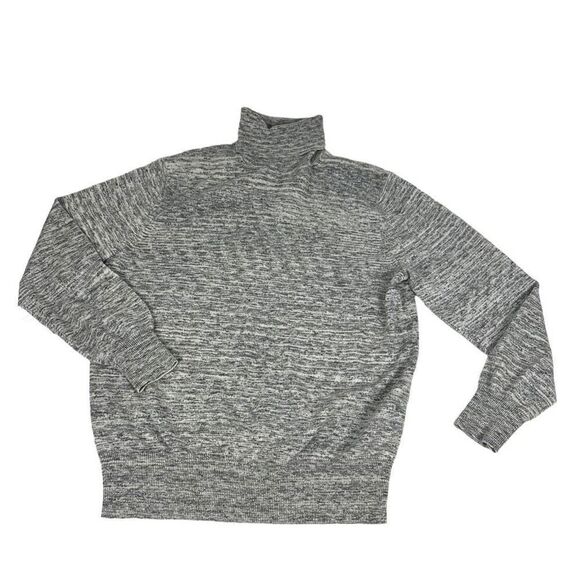 Theory Cashmere Gray Space Dye Turtleneck Sweater size Medium - Picture 4 of 9